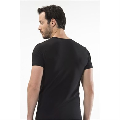 Cacharel 1305 O Yaka Kısa Kollu Erkek T-Shirt - Siyah