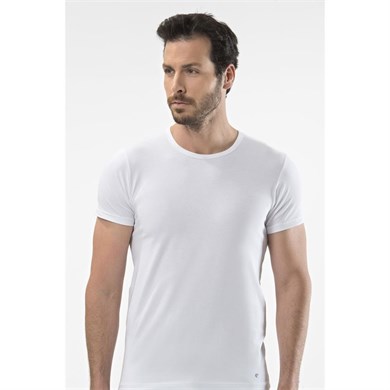 Cacharel 1305 O Yaka Kısa Kollu Erkek T-Shirt - Beyaz