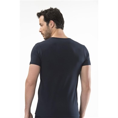 Cacharel 1306 V Yaka Kısa Kollu Erkek T-Shirt - Lacivert