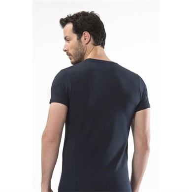 Cacharel 1307 O Yaka Kısa Kollu Erkek T-Shirt - Lacivert