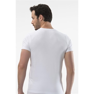 Cacharel 1307 O Yaka Kısa Kollu Erkek T-Shirt - Beyaz