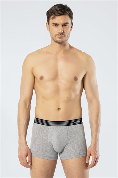 Cacharel 1320 Üçlü Boxer - Beyaz/Siyah/Gri Melanj