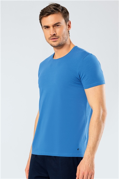 Cacharel 1331 O Yaka Kısa Kollu Erkek T-Shirt - Saks