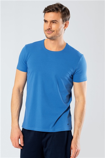 Cacharel 1331 O Yaka Kısa Kollu Erkek T-Shirt - Saks