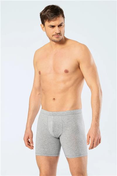 Cacharel 1336 Erkek Bel Bantlı Likralı Uzun Paçalı Boxer-Gri