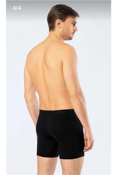 Cacharel 1336 Erkek Bel Bantlı Likralı Uzun Paçalı Boxer-Siyah