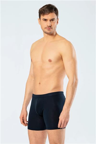 Cacharel 1336 Erkek Bel Bantlı Likralı Uzun Paçalı Boxer-Lacivert