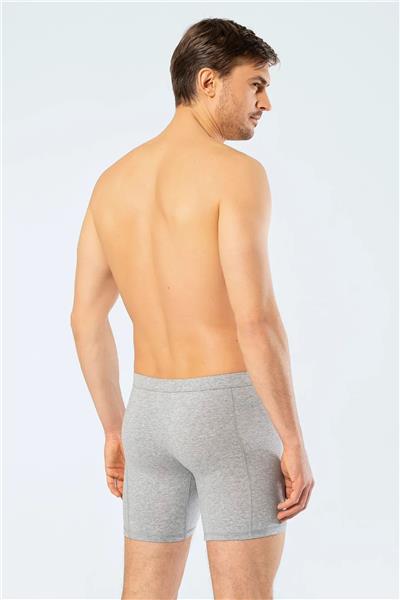 Cacharel 1336 Erkek Bel Bantlı Likralı Uzun Paçalı Boxer-Gri