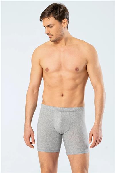 Cacharel 1336 Erkek Bel Bantlı Likralı Uzun Paçalı Boxer-Gri