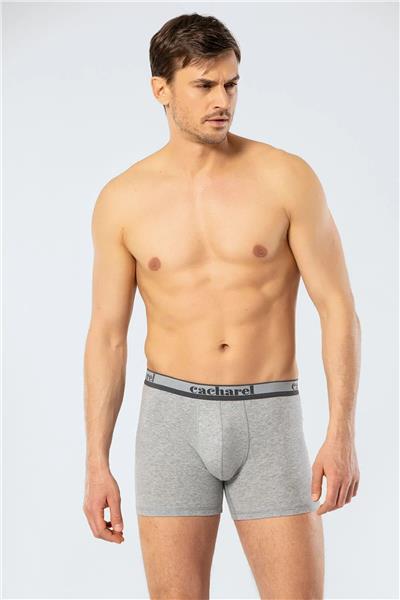Cacharel 1338 Erkek 3lü Likralı Uzun Paça Boxer-Siyah&Antrasit&Gri