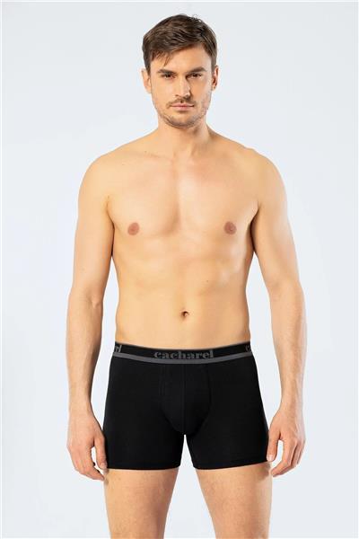 Cacharel 1338 Erkek 3lü Likralı Uzun Paça Boxer-Siyah&Antrasit&Gri