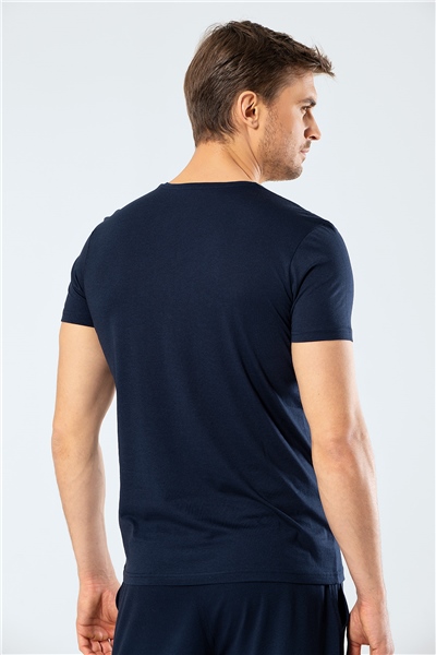 Cacharel 2170 Modal V Yaka Erkek T-Shirt  - Lacivert