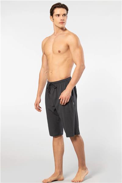 Cacharel 2172 Erkek Modal Tek Bermuda Pijama Altı-Antrasit