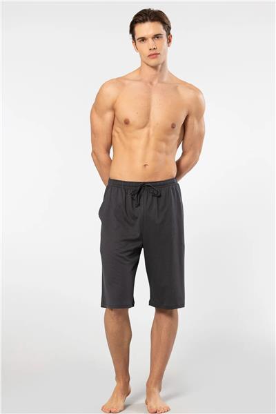 Cacharel 2172 Erkek Modal Tek Bermuda Pijama Altı-Antrasit