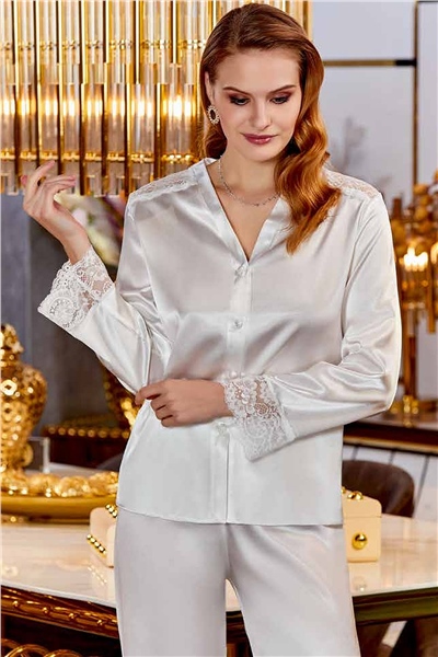 Çeyizlik Dantelli Saten 6lı Set