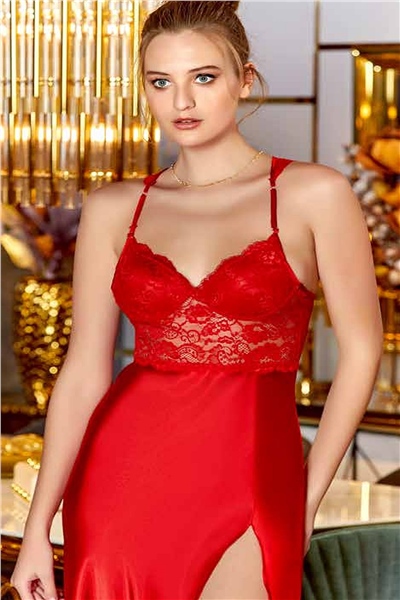 Çeyizlik Dantelli Saten 6lı Set