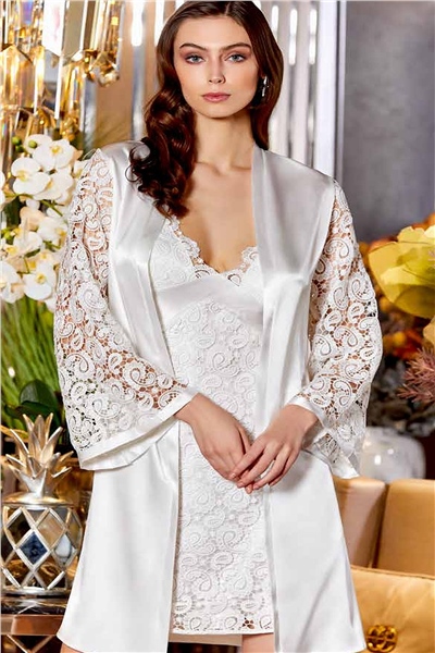 Çeyizlik Dantelli Saten 6lı Set