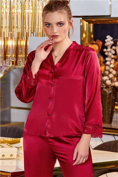 Çeyizlik Dantelli Saten 6lı Set