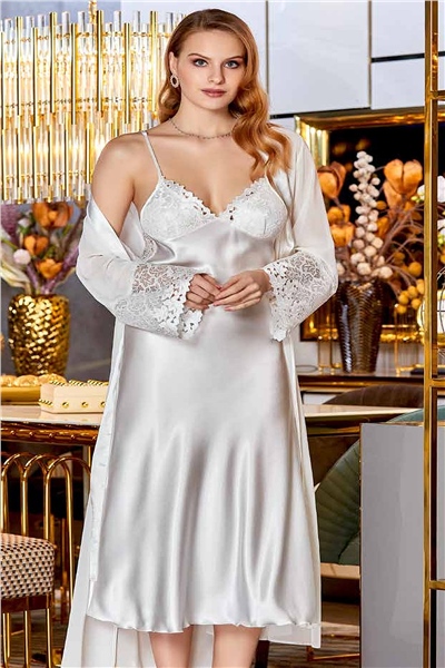 Çeyizlik Dantelli Saten 6lı Set