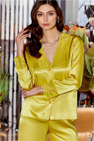 Çeyizlik Dantelli Saten 6lı Set