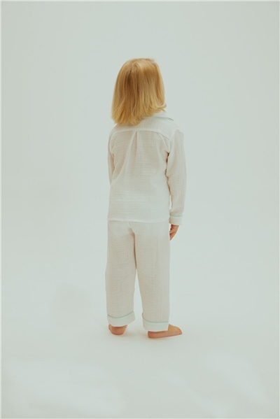 Çocuk Organik Pamuk Müslin Pijama Takımı