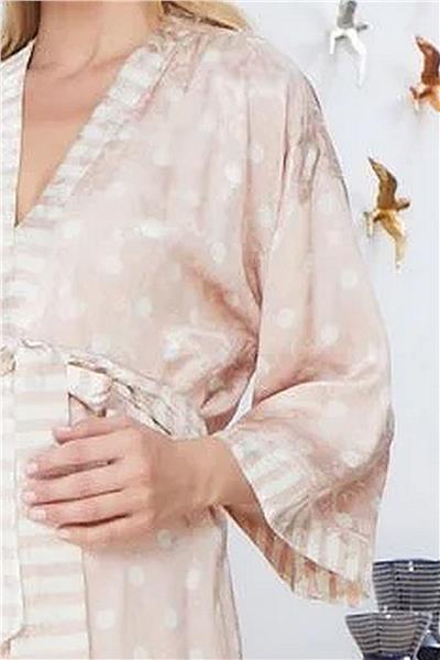 Cossy by Aqua 22546 Hamile Lohusa Truvakar Kol Saten Sabahlık-Pudra