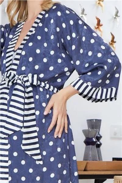 Cossy by Aqua 22546 Hamile Lohusa Truvakar Kol Saten Sabahlık-Lacivert
