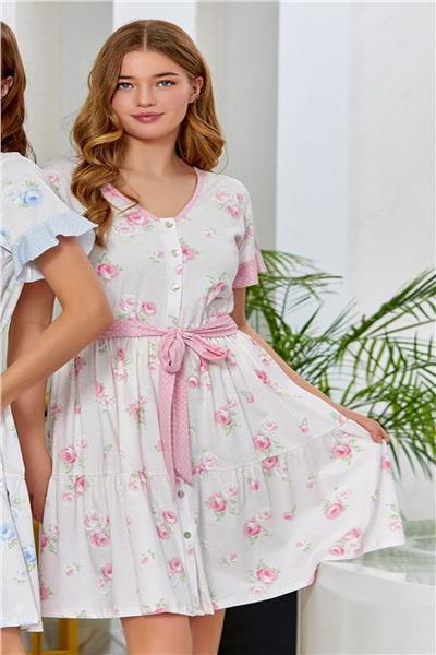 Cossy by Aqua 23517 Kadın Kısa Kollu Gecelik-Pembe