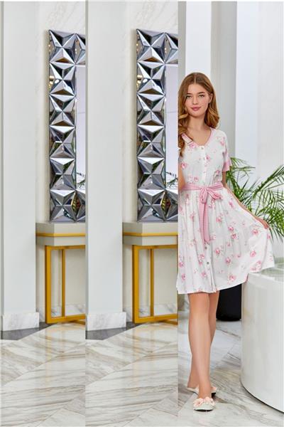 Cossy by Aqua 23517 Kadın Kısa Kollu Gecelik-Pembe