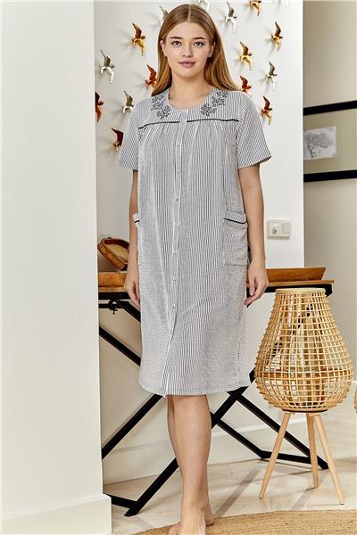 Cossy by Aqua 23646 Kadın Kısa Kollu Gecelik-Gri