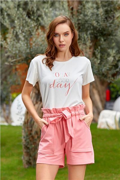 Cossy by Aqua 23757 Kadın İkili Rahat Ev Giyim-Pembe