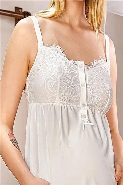 Cossy by Aqua 24161 Kadın Hamile Lohusa Kadife Sabahlıklı Pijama Takım-Krem