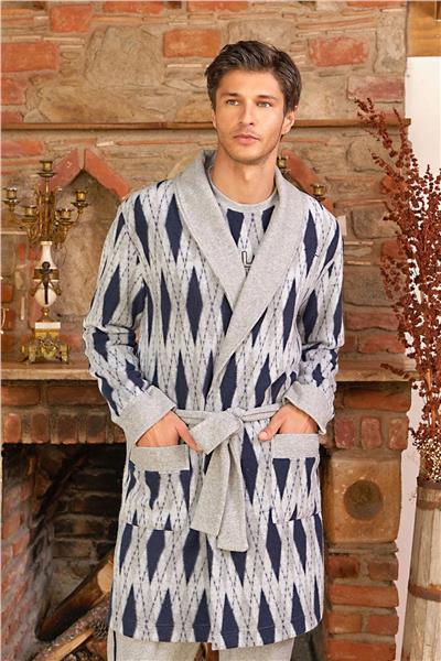 Cossy by Aqua 24421 Erkek Polar Sabahlık-Lacivert