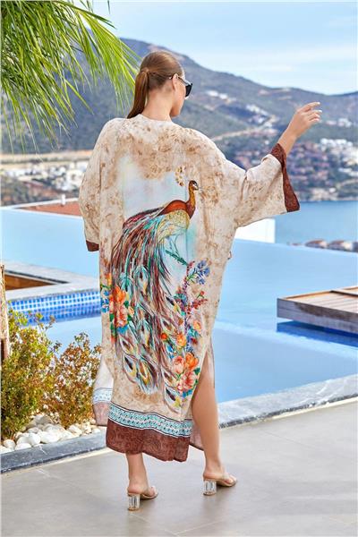 Cossy by Aqua 24887 Kadın Uzun Pareo-Camel