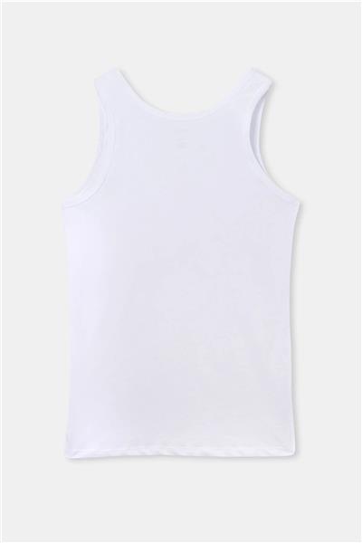 Dagi 1010 Erkek 2li Askılı Bisiklet Yaka Atlet-Beyaz