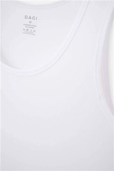 Dagi 1010 Erkek 2li Askılı Bisiklet Yaka Atlet-Beyaz