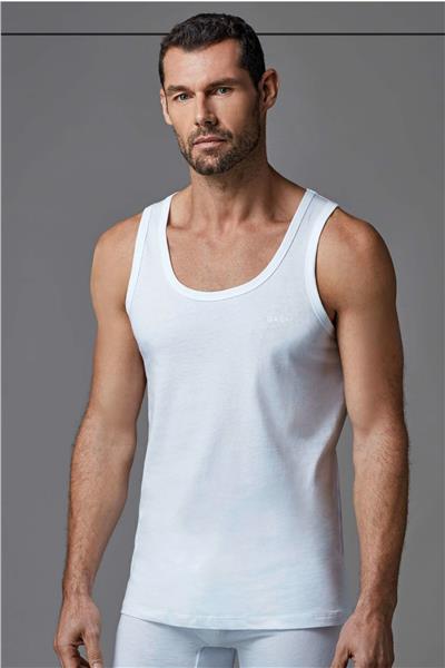 Dagi 1010 Erkek 2li Askılı Bisiklet Yaka Atlet-Beyaz