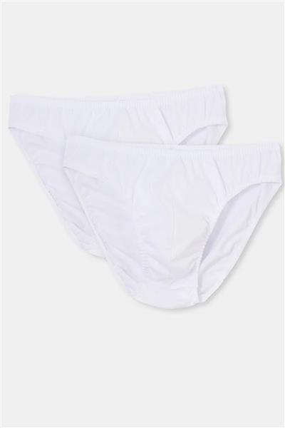 Dagi 1191 Erkek 2li %100 Pamuk Slip Külot-Beyaz