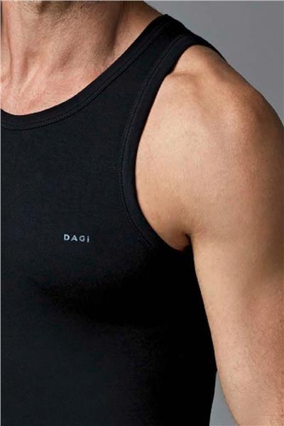 Dagi 4000 Erkek Kalın Askılı U Yaka Mikro Modal Atlet-Siyah
