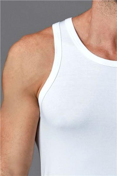 Dagi 4000 Erkek Kalın Askılı U Yaka Mikro Modal Atlet-Beyaz