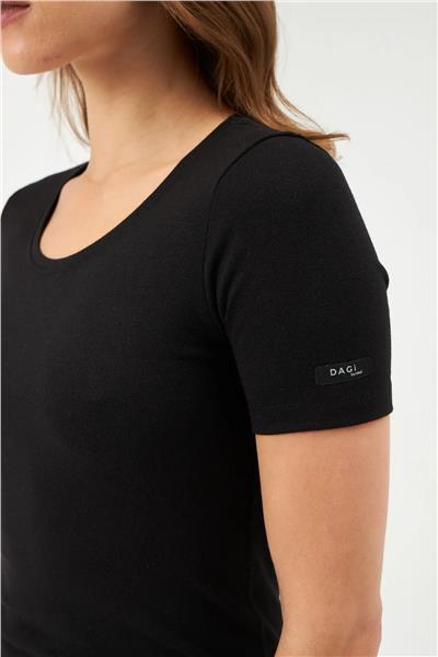 Dagi 500 Kadın Kısa Kollu O Yaka Termal Üst İçlik-Siyah
