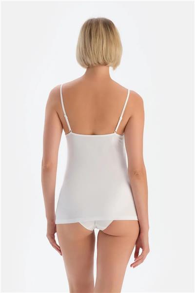 Dagi 5007 Kadın 2li Ayarlanabilir İp Askılı Atlet-Beyaz