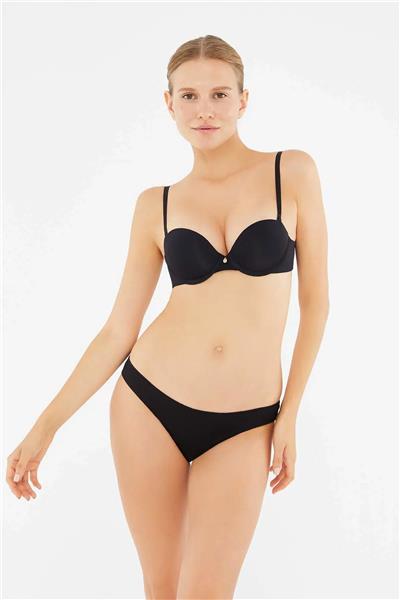 Dagi 5100 Kadın 5li Düşük Bel İzsiz Slip Külot-Siyah&Beyaz&Ten