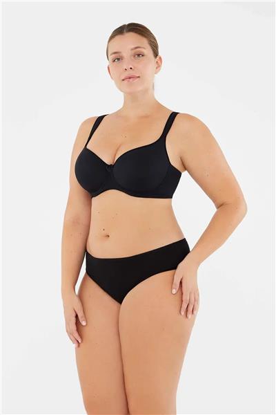 Dagi 5104KC Kadın 5li Yüksek Bel Slip Külot-Siyah&Beyaz&Ten