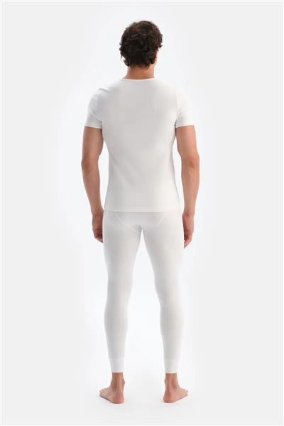 Dagi 6030 Erkek Kısa Kollu V Yaka Termal Üst İçlik-Ekru