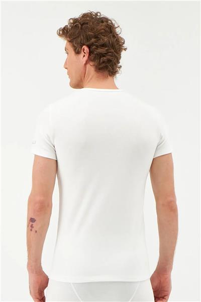 Dagi 6120 Erkek Kısa Kollu O Yaka Termal Üst İçlik-Ekru