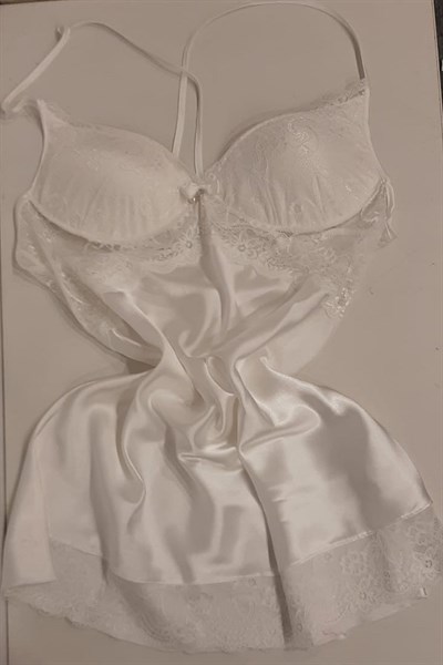 Duchesse 137 Çeyizlik Dantelli Saten 6lı Set -Ekru