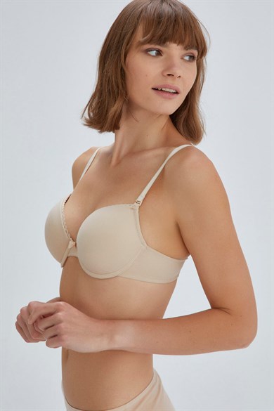 Eros ERSK120 Violet Badem Boş Cup Tek Sütyen - Ten