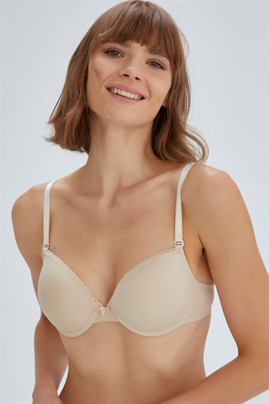 Eros ERSK120 Violet Badem Boş Cup Tek Sütyen - Ten