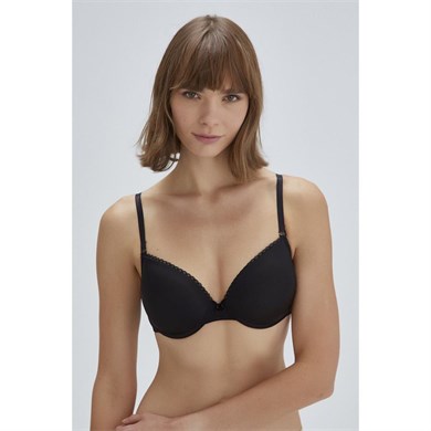 Eros ERSK121 Tulip Badem Yarı Push-Up Tek Sütyen - Siyah